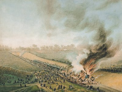 Accident on the Versailles to Bellevue Railway, 8th May 1842 by French School